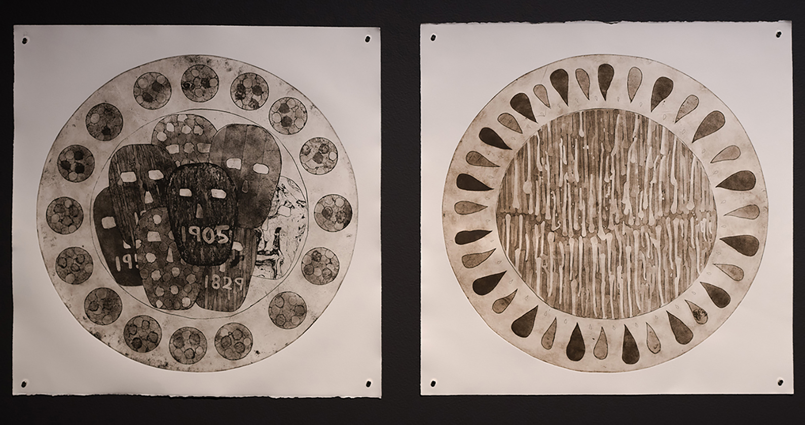 Image: Brett Nannup, Plate 1 - 2, 2024, intaglio print, ink on paper, 63 x 63cm.