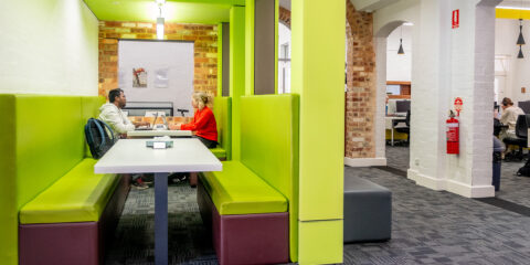 Students studying in the Kalgoorlie Library