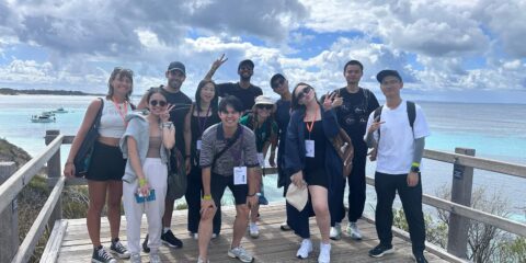 Image of a group of students at Rottnest Island