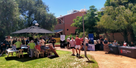 Image of stalls at Curtin Kalgoorlie