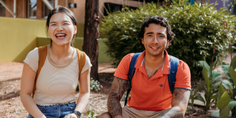 Two students at Kalgoorlie campus